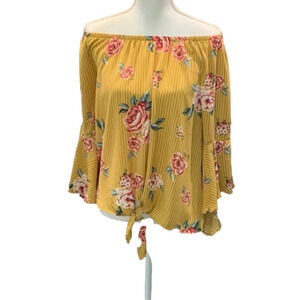 Watermelon 3/4 Bell Sleeve Boho Blouse NWT